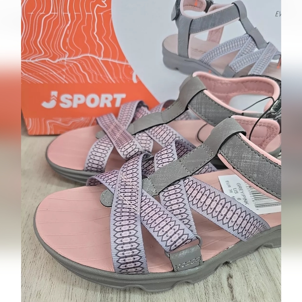 New! Jsport Jambu Kaia Ladies' Women Girls Strap Sandal‎ Adjustable Gray Size 11 - Picture 12 of 12